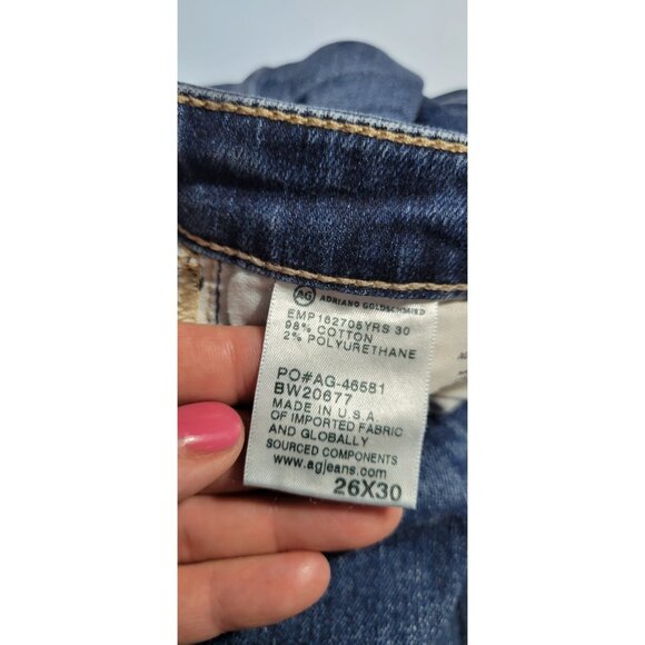 AG Adriano Goldschmied B-Type 02 Cigarette Jeans Women’s 26x30 Mid Rise Blue Str - Picture 4 of 11